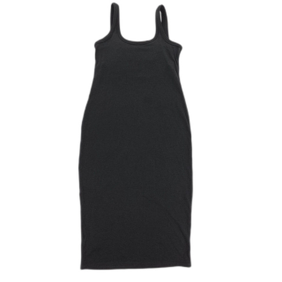 VUORI Halo Essential Midi Dress Black Heather Minimal Athleisure Lounge Knit - Picture 5 of 8